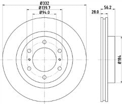 FOR MITSUBISHI SHOGUN 3.2  MINTEX BRAKE DISC BRAKE PAD FRONT REAR SG3 