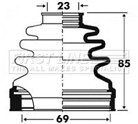 FOR MK5 GOLF  INNER DRIVE SHAFT CV BOOT KIT 