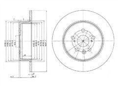 FOR TOYOTA  CELICA 2.0 GT4 ST185 REAR BRAKE DISCS REAR PAIR