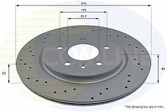 VAUXHALL ASTRA J 2.0GTC BRAKE DISC CROSS DRILLED BRAKE PADS FRONT BRAKE PAD 