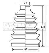 FRONT OUTER CV JOINT BOOT KIT FITS SAAB 9-3 TURBO YS3D 2.0 28MM SHAFT DIA