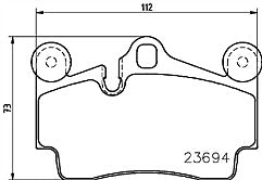 PORSCHE CAYENNE VW TOUAREG Q7 MINTEX ORIGINAL BRAKE PAD SENSOR FITTING  