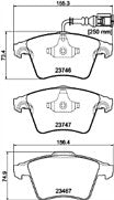 VW TRANSPORTER T5 T6 CARAVELLE MULTIVAN FRONT DISC BRAKE PAD MINTEX 308MM
