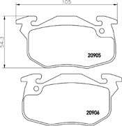 Brake Pads Set fits CITROEN C15 Front 1.1 1.4 1.8D 1.9D 88 to 05 245050 95659616