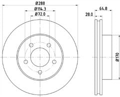 FIT FOR JEEP CHEROKEE 2.4 2.5 2.8 3.7 FRONT DRILLED GROOVED BRAKE DISCS 288MM