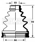 FOR OPEL COMBO 1.4 TWINPORT (2001-2012) FRONT INNER CV JOINT BOOT KIT 