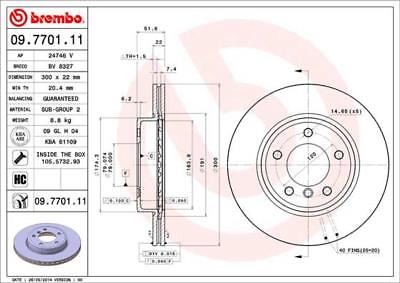BMW  325 E46 BREMBO DRILLED GROOVED BRAKE DISC 300mm