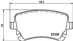 VW TRANSPORTER T5 NEW SHAPE 2003>  BRAKE PADS REAR 