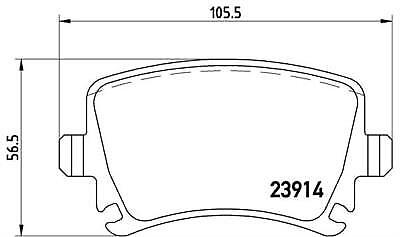 AUDI TT A 4 VW PASSAT GOLF REAR BREMBO BRAKE PADS P85073