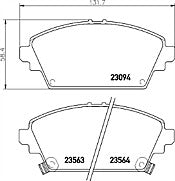 FOR ROVER MG  ZR160 ZS180 ZS 2.5 BRAKE PADS MINTEX FRONT SET