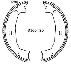 BMW E46 318 320 323 328 REAR HAND BRAKE PARKING SHOES and FITTING KIT