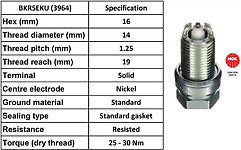 FOR VOLKSWAGEN CORRADO GOLF MK3 PASSAT B3 B4 NGK BKR5EKU SPARK PLUG