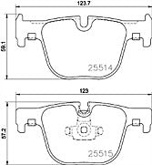 BMW 1SER F20 F21 F22 F23 3 SER F30 MINTEX BRAKE PADS REAR WITH SENSOR