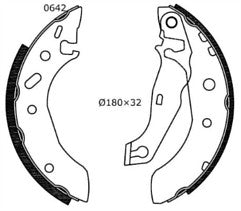 FORD ESCORT 1.3 MK 5 (1990-1992) / MAZDA 121 (1996-1999) FAHREN BRAKE SHOES 