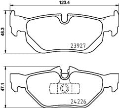 FOR BMW REAR BRAKE PADS + SENSOR 1 SERIES 118D EXCLUSIVE EDITION (MK1 FL (E82))