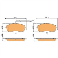 FOR NISSAN NV400 MOVANO RENAULT MASTER 2.3 DCI 125 SL35  FRONT BRAKE PADS 