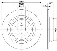 FORD KUGA TITANIUM TDCi 150BHP BRAKE DISC MINTEX FRONT REAR BRAKE DISC BRAKE PAD