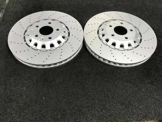 FOR AUDI S4 S5 A6 A7 A8 Q7 Q8 SQ5 S7 FRONT BRAKE PADS DISC CROSS DRILLED 375MM