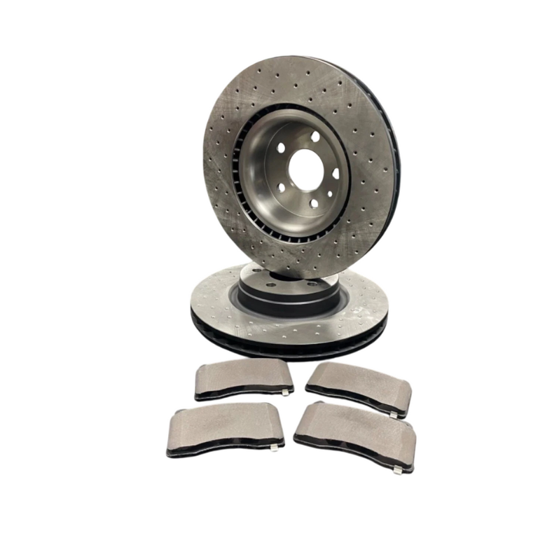 BRAND NEW FRONT PERFORMANCE DRILLED BRAKE DISCS PADS 355MM FIT TESLA MODEL X brake disc