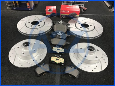 VW GOLF MK3 GTI VR6 BRAKE DISC FRONT REAR CROSS DRILLED GROOVED BRAKE DISCS