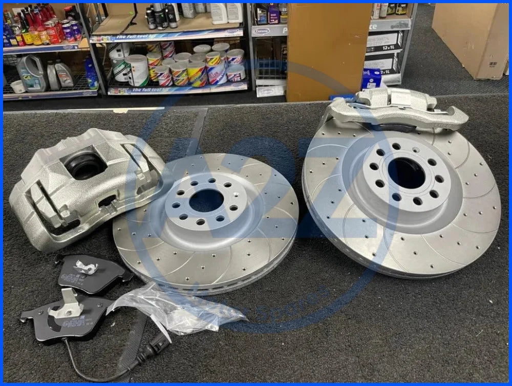 VW GOLF MK5 6 GTD GTI EDITION30 R32 BIG BRAKE UPGRADE CONVERSION KIT FRONT REAR + BRAIDED HOSES