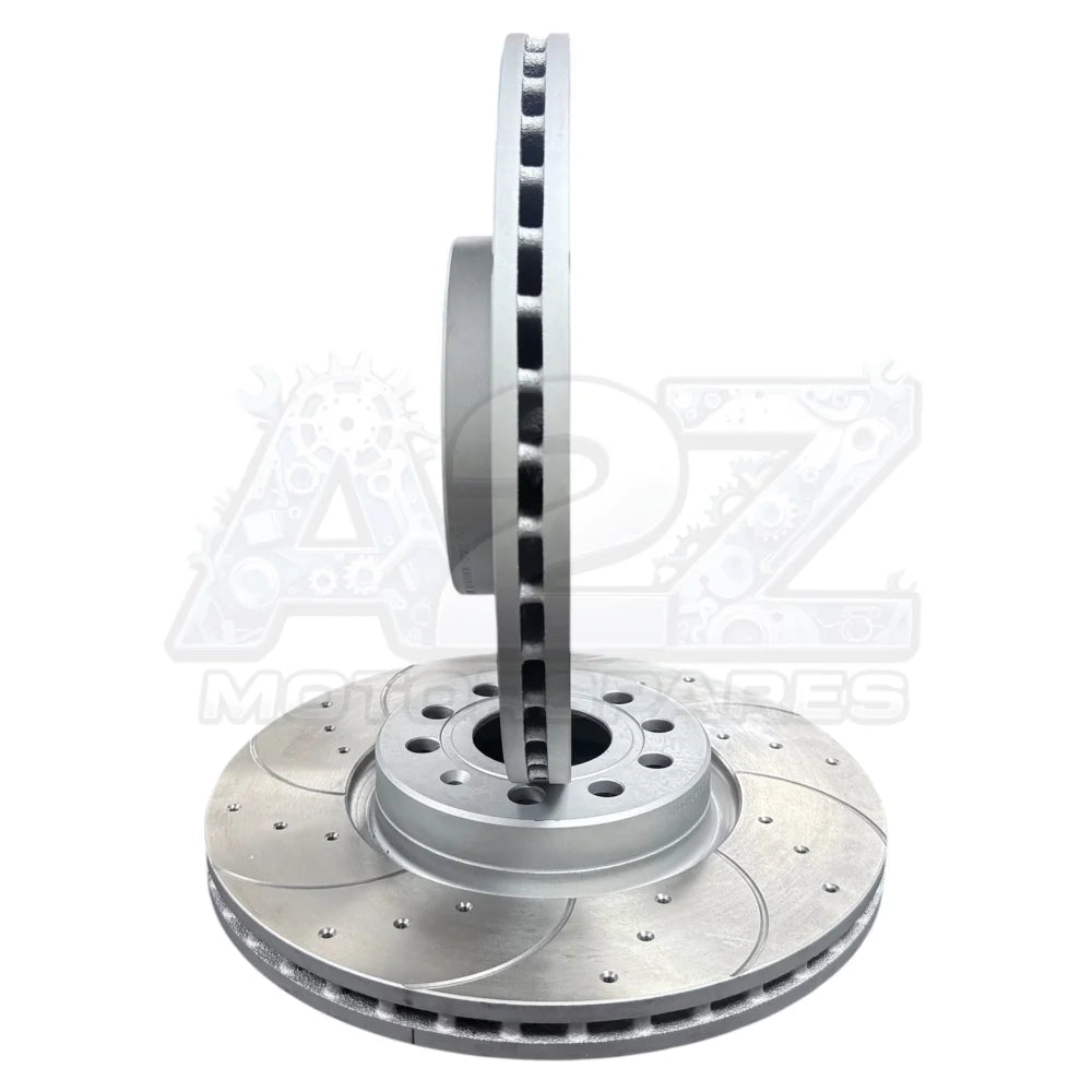 VW GOLF MK7 1.5TSi R LINE EVO DRILLED GROOVED BRAKE DISCS PADS FRONT REAR SET