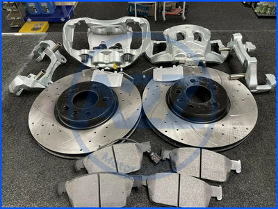 VW TRANSPORTER T5 T6 BIG BRAKE CONVERSION DRILLED GROOVED CALIPER KIT 340mm