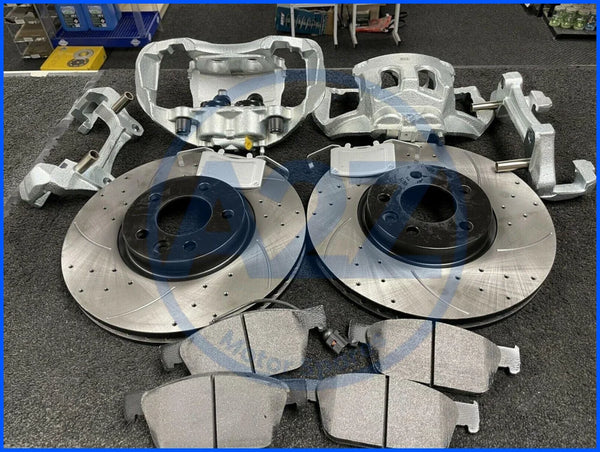 VW TRANSPORTER T5 T6 BIG BRAKE CONVERSION DRILLED GROOVED CALIPER KIT 340mm